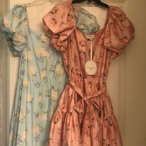 2 loveshackfancy dresses, target collar